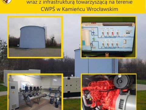 Budowa zbiornika retencyjnego na wodę o pojemności 800 m3 wraz z infrastrukturą towarzyszącą na terenie Centralnego Węzła Przesyłu Ścieków w Kamieńcu Wrocławskim