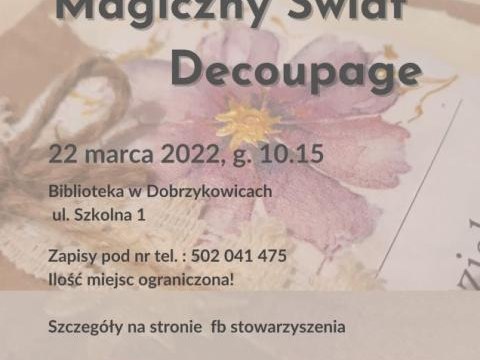 Zapraszamy na zajęcia Decoupage