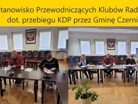 Stanowisko Przewodniczących Klubów Radnych dot. przebiegu KDP przez Gminę Czernica.