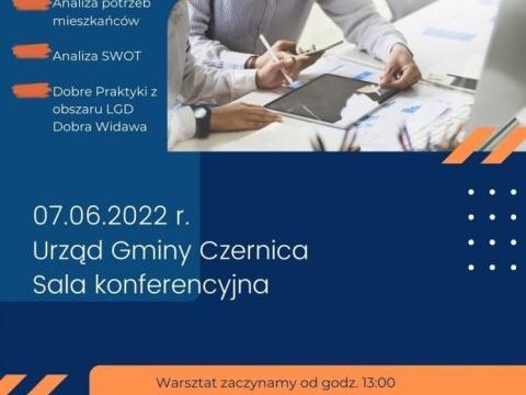 Spotkanie z mieszkańcami Gminy Czernica, w związku z pracami nad tworzeniem „Lokalnej Strategii Rozwoju (LSR) na lata 2023-2027”