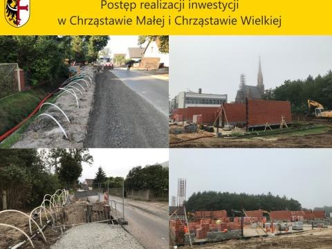 Postęp realizacji inwestycji w Chrząstawie Małej i Chrząstawie Wielkiej