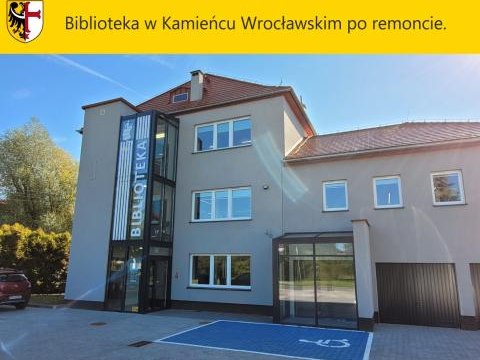 Biblioteka w Kamieńcu Wrocławskim po remoncie.