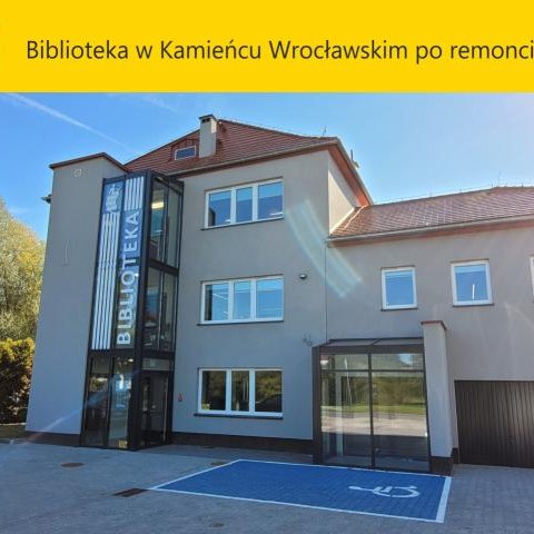 Biblioteka w Kamieńcu Wrocławskim po remoncie.