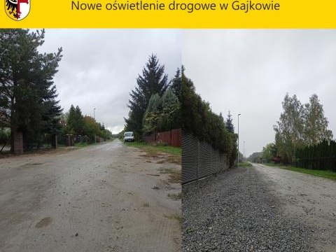 Nowe oświetlenie drogowe w Gajkowie