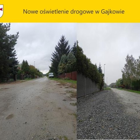 Nowe oświetlenie drogowe w Gajkowie