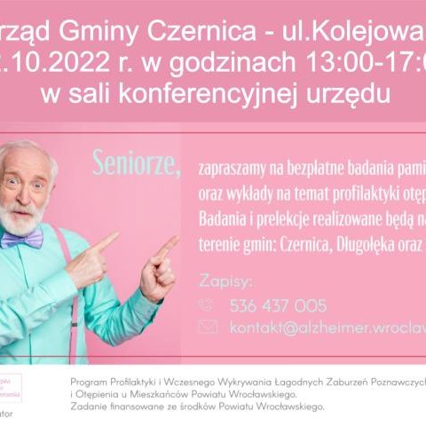 Zapraszamy na bezpłatne badania pamięci dla seniorów.