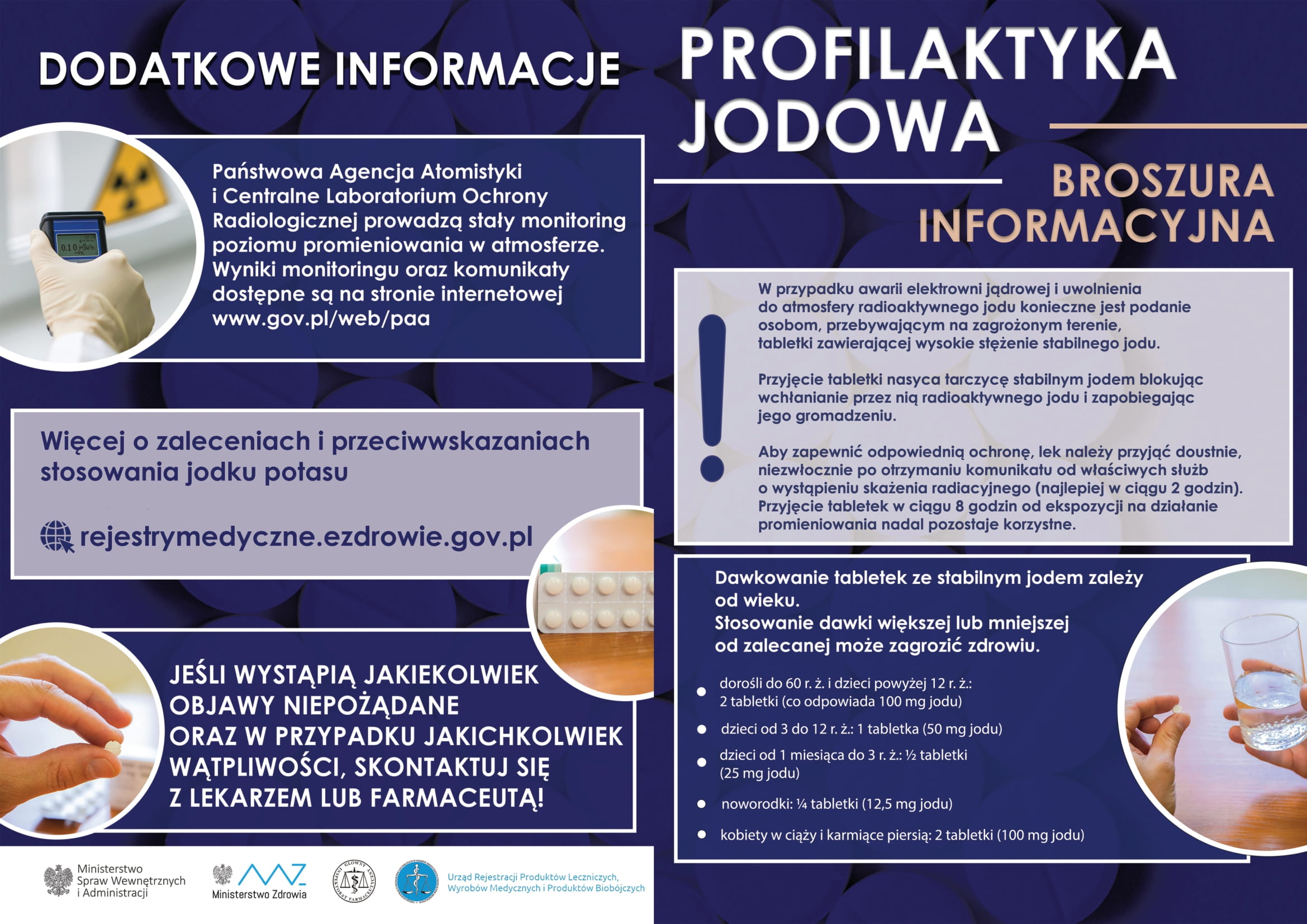 Informacja na temat Profilaktyki Jodowej w sytuacji wystąpienia zdarzenia radiacyjnego oraz miejsc dystrybucji preparatu stabilnego jodu na terenie Gminy Czernica: