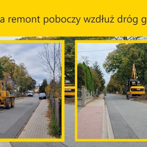 Trwa remont poboczy wzdłuż dróg gminnych