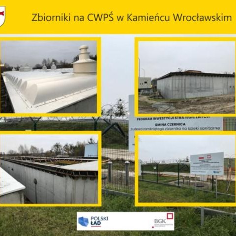 Zbiorniki na CWPŚ w Kamieńcu Wrocławskim