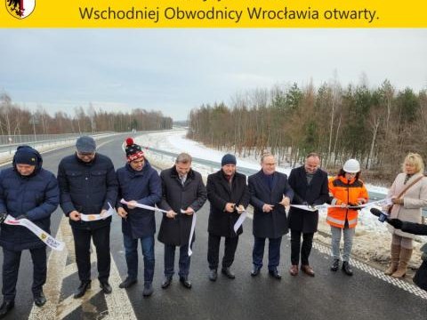 Kolejny odcinek Wschodniej Obwodnicy Wrocławia otwarty.