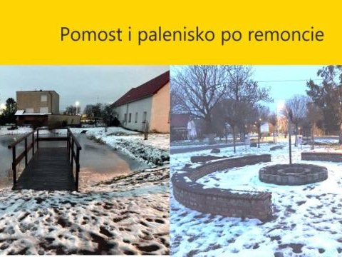 Pomost i palenisko po remoncie