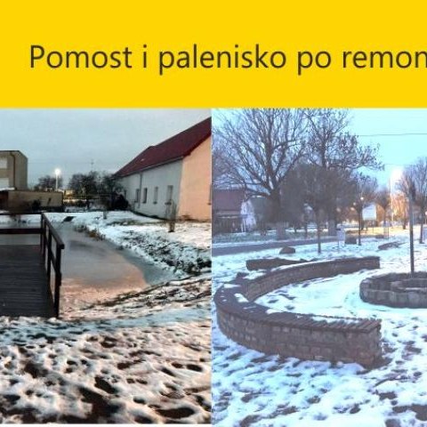 Pomost i palenisko po remoncie