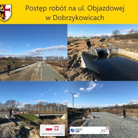 Postęp robót na ul. Objazdowej w Dobrzykowicach