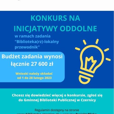 Konkurs na inicjatywy oddolne