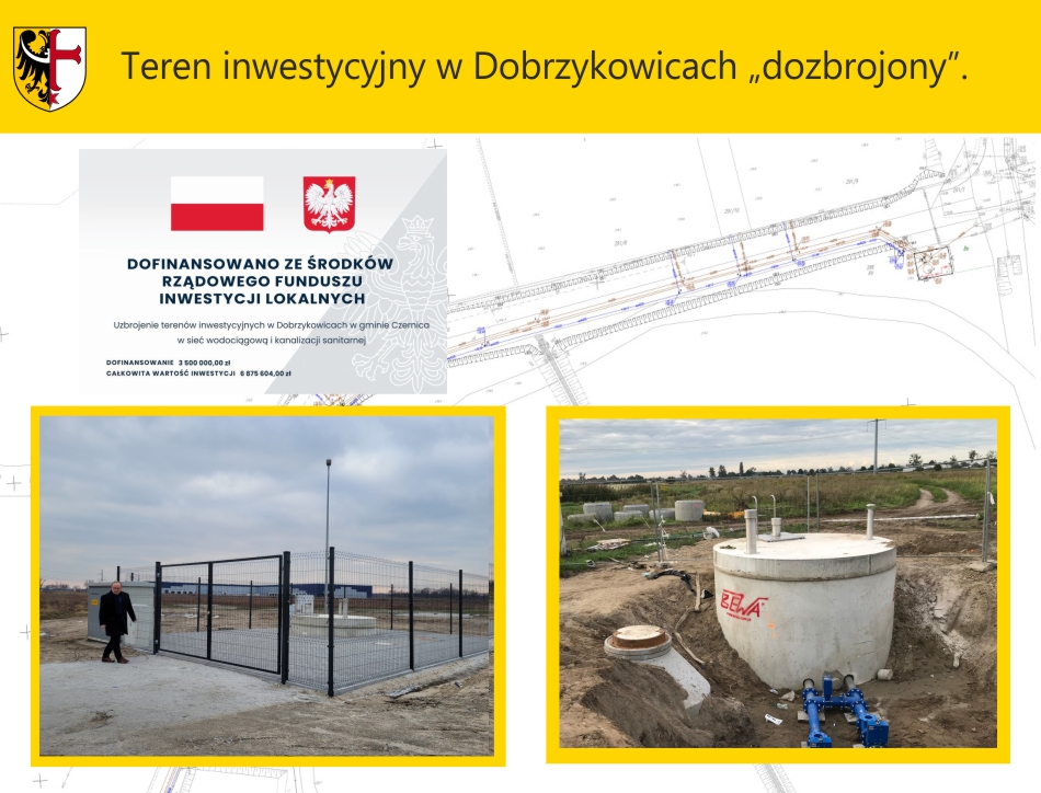 Teren inwestycyjny w Dobrzykowicach „dozbrojony” - większe dochody gminy.