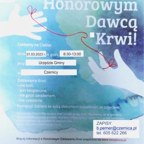 Zostań Honorowym Dawcą Krwi