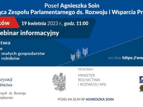 Bezpłatny webinar informacyjny dla rolników