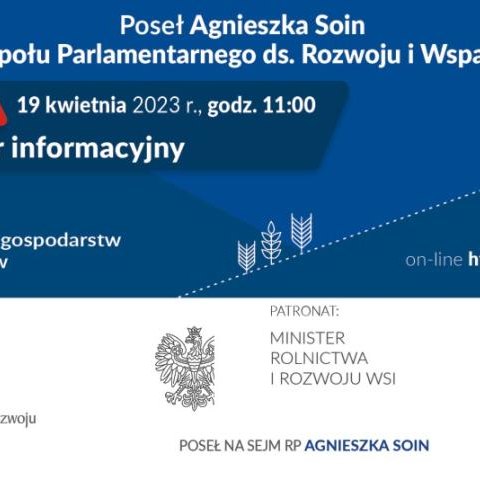 Bezpłatny webinar informacyjny dla rolników