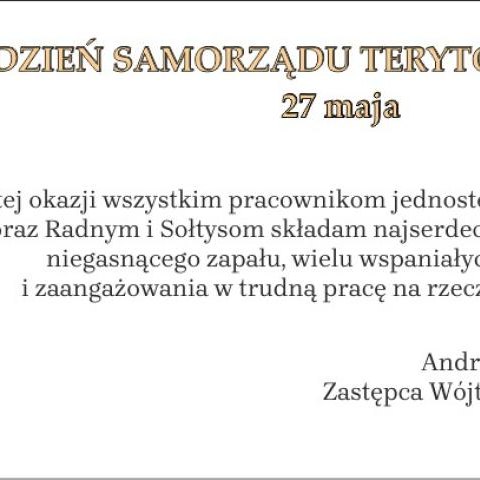 DZIEŃ SAMORZĄDU TERYTORIALNEGO