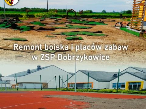 Remont boiska i placów zabaw w ZSP Dobrzykowice