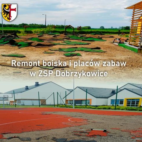 Remont boiska i placów zabaw w ZSP Dobrzykowice