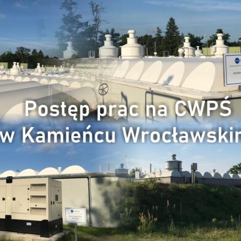 Postęp prac na CWPŚ w Kamieńcu Wrocławskim.