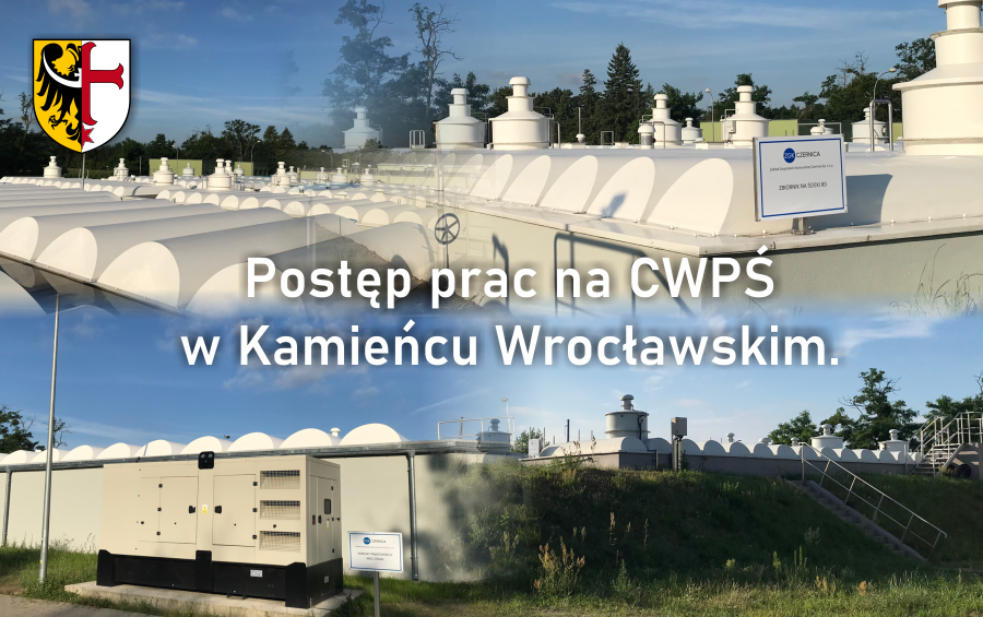 Postęp prac na CWPŚ w Kamieńcu Wrocławskim.