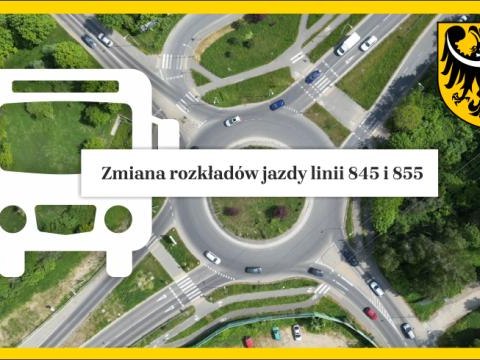 Zmiana rozkładów jazdy linii 845 i 855