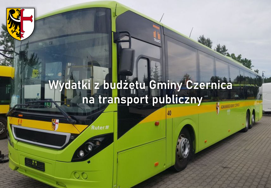 Wydatki z budżetu Gminy Czernica na transport publiczny