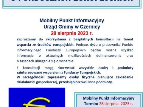 BEZPŁATNA INFORMACJA O FUNDUSZACH EUROPEJSKICH