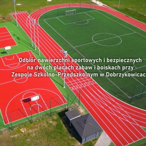 Remont nawierzchni sportowych i bezpiecznych na dwóch placach zabaw i boiskach