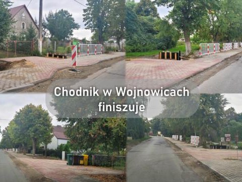 Chodnik w Wojnowicach finiszuje