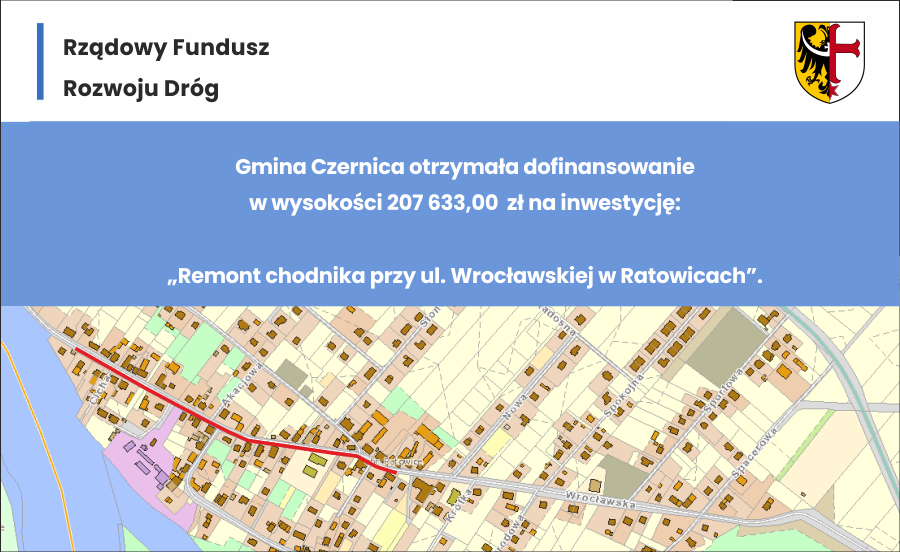 Kolejne dofinansowanie z Rządowego Funduszu Rozwoju Dróg dla Gminy Czernica.