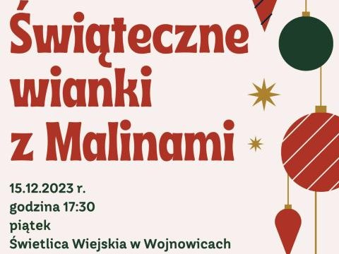 Świąteczne wianki z Malinami