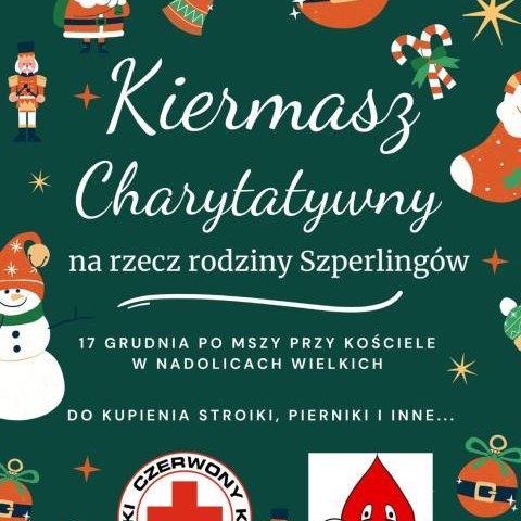 Kiermasz charytatywny na rzecz rodziny Szperlingów