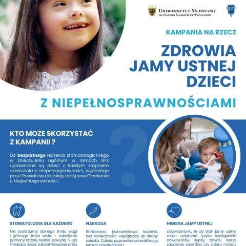 Uniwersyteckie Centrum Stomatologiczne we Wrocławiu prowadzi kampanię na rzecz osób z niepełnosprawnościami.