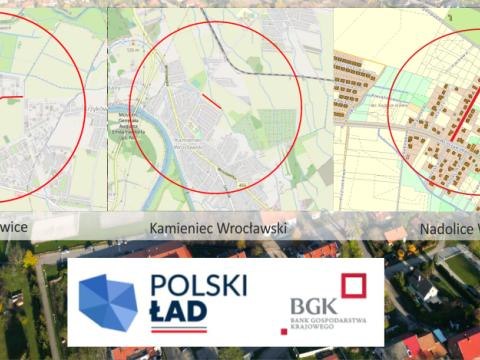 Modernizacja infrastruktury drogowej w miejscowościach Dobrzykowice, Kamieniec Wrocławski, Nadolice Wielkie w gminie Czernica