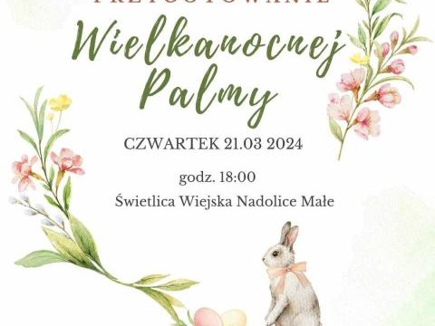 Wspólne przygotowywanie wielkanocnej palmy