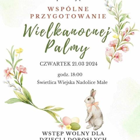 Wspólne przygotowywanie wielkanocnej palmy