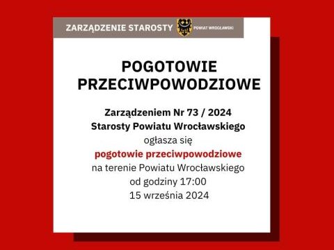 Zarządzeniem Nr 73 / 2024 Starosty Powiatu Wrocławskiego