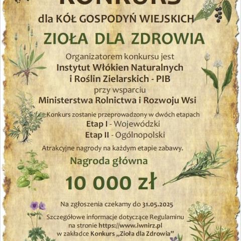 KONKURS dla KÓŁ GOSPODYŃ WIEJSKICH