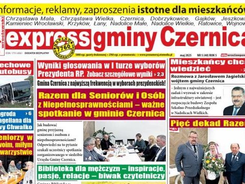 Zapraszamy do lektury majowego wydania Expressu Gminy Czernica.
