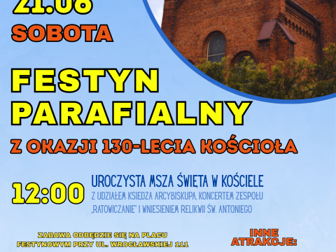 Towarzystwo Przyjaciół Ratowic zaprasza na Festyn Parafialny