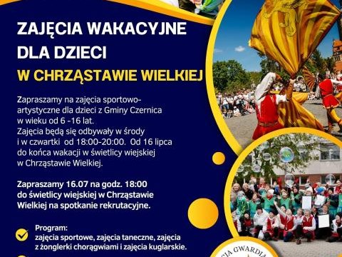 Zajęcia wakacyjne dla dzieci w Chrząstawie Wielkiej