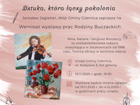 Sztuka, która łączy pokolenia – wernisaż prac Rodziny Buczackich
