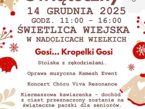 Zaproszenie na Kiermasz Świąteczny do Nadolic Wielkich
