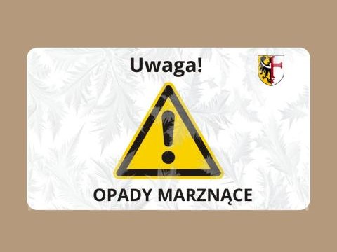 Ostrzeżenie meteorologiczne – opady marznące (1. stopień)