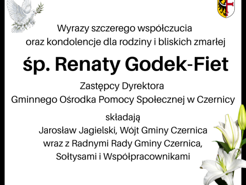 Z żalem żegnamy śp. Renatę Godek-Fiet