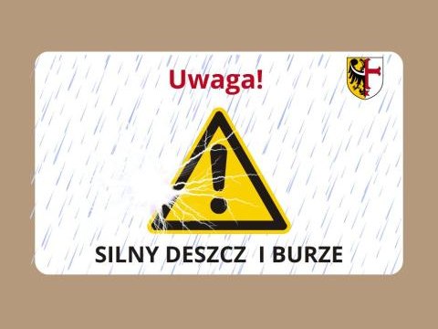 Ostrzeżenie meteorologiczne – bardzo silny deszcz z burzami (2. stopień)