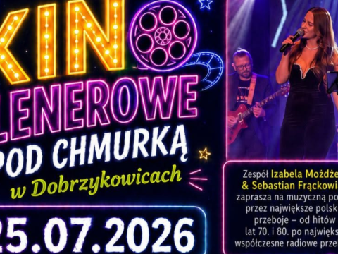 Letni wieczór pełen muzyki i  kina w Dobrzykowicach